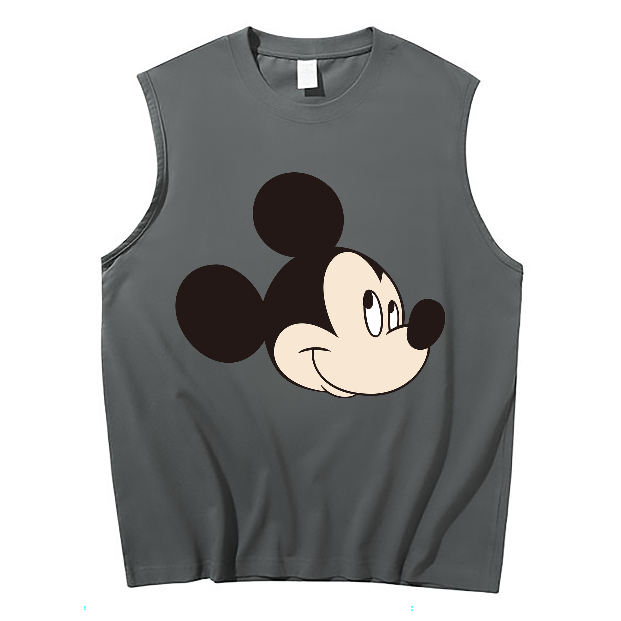 ミッキーマウス Mickey Mouse コットン100％タンクトップ（フロントプリント）